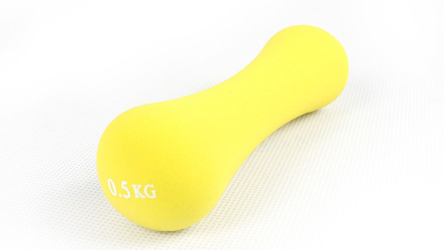 Bộ tạ tay mini bao gồm 6 chiếc tạ: 2 tạ nặng 0,5kg màu vàng; 2 tạ nặng 1kg màu xanh và 2 tạ nặng 1,5kg màu tím