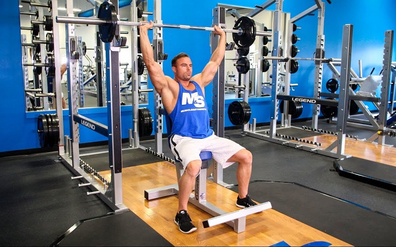 Seated Barbell Shoulder Press