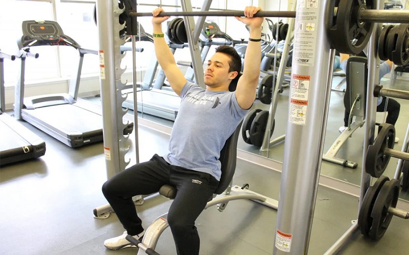 Smith Machine Overhead Shoulder Press