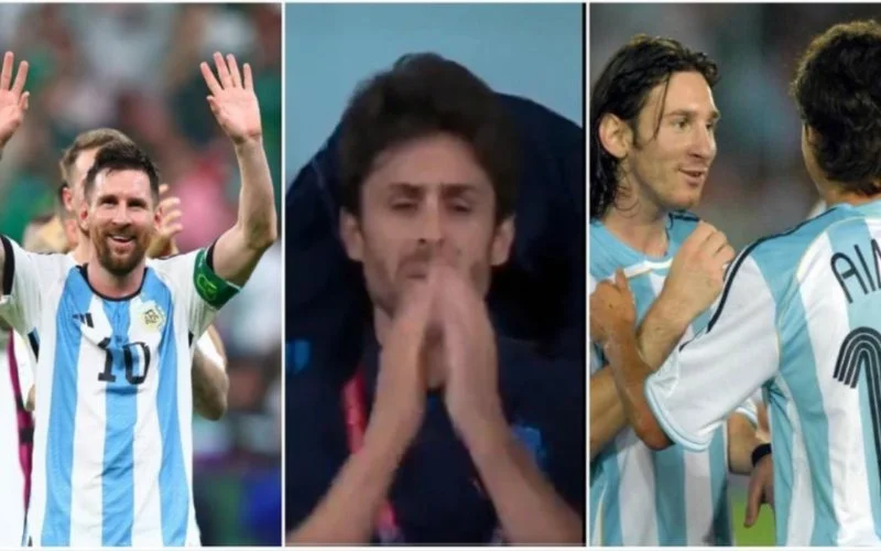 Pablo Aimar bật khóc sau bàn thắng quý giá của Messi vào lưới Mexico