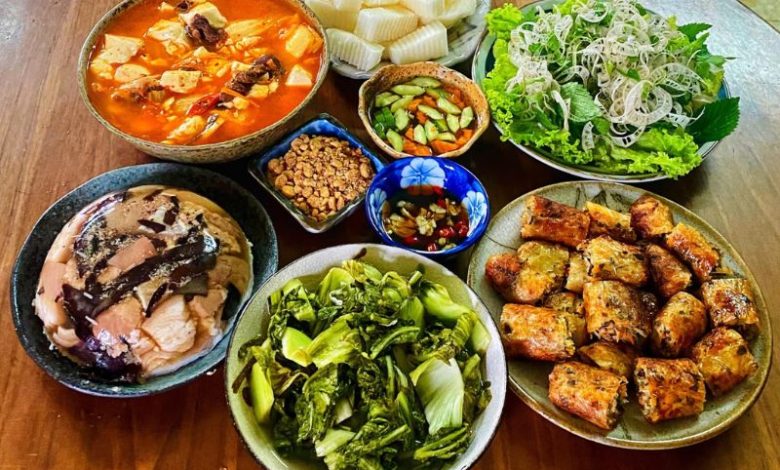 thực đơn hàng ngày cho gia đình miền bắc