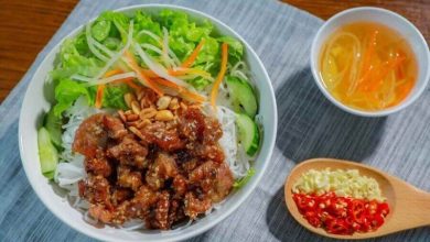 bún thịt nướng bao nhiêu calo
