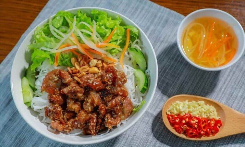 bún thịt nướng bao nhiêu calo